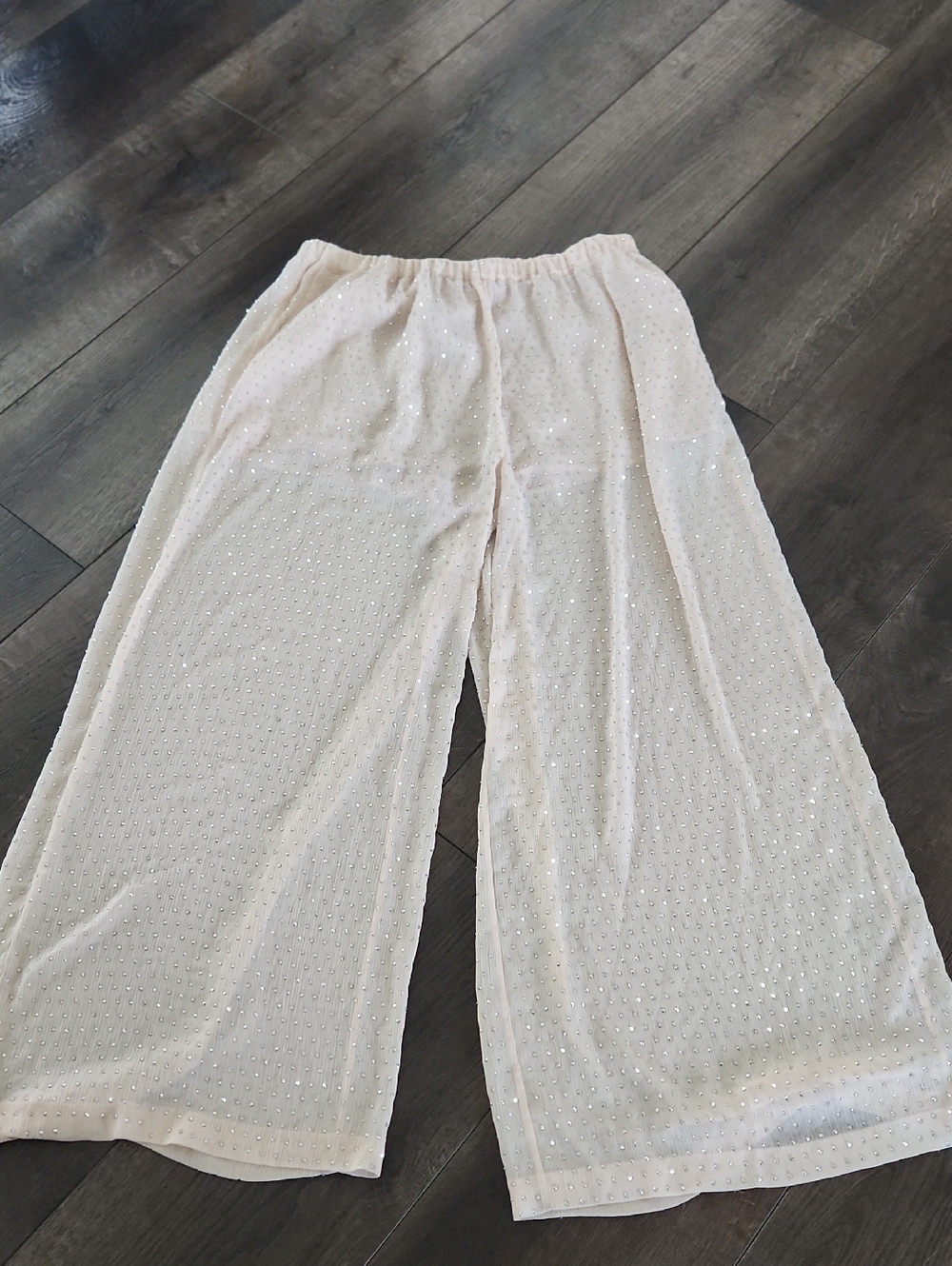Ronny Kobo Collection Pleated Sheer Pants - Blush